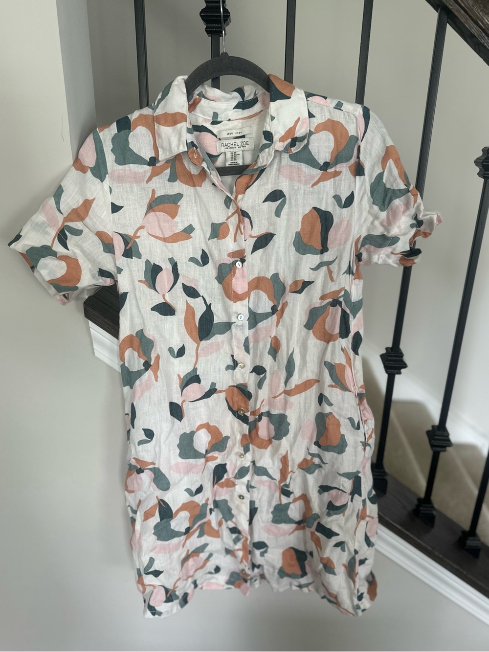 Rachel Zoe Linen Shirt Dress XS